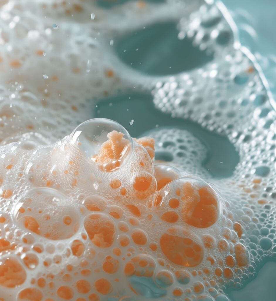 Illustration d'un liquide qui mousse